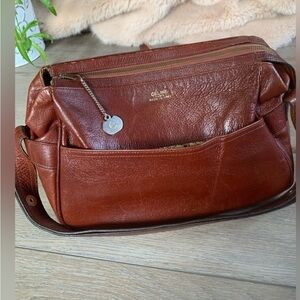 Rare Vintage Celine Tan Leather Men's or Woman’s Messenger Bag